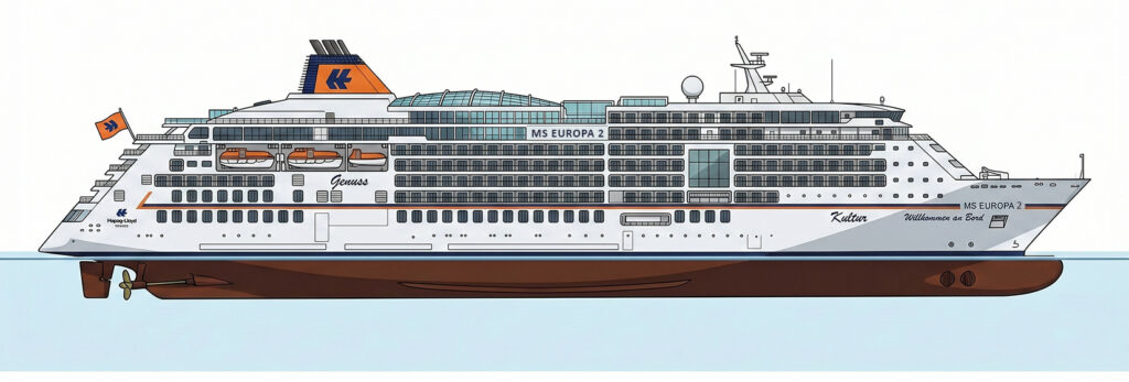 Seitenansicht MS Europa 2