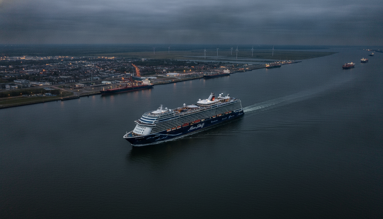 Mein Schiff Hafenausfahrt Hamburg