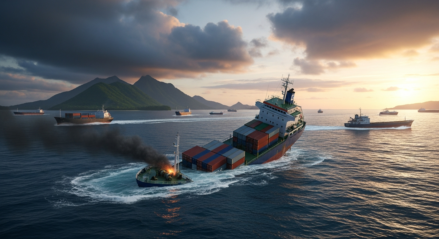 Containerschiff Batam gesunken: Navigationswarnung nach Havarie