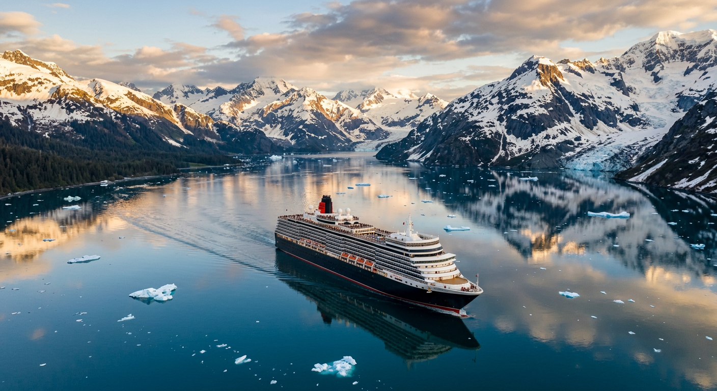 Cunard Queen Elizabeth in Alaska