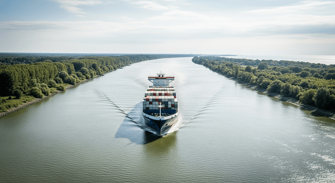 Emissionsfreie Elektrocontainerroute China: Erste See-Fluss-Verbindung