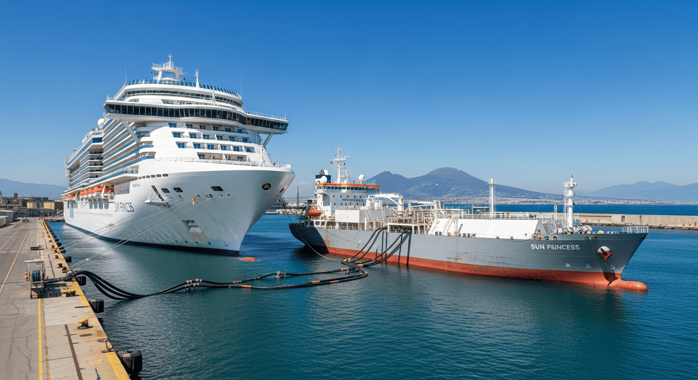 LNG-Bunkering Neapel: Erster Schiff-zu-Schiff-Vorgang für Sun Princess