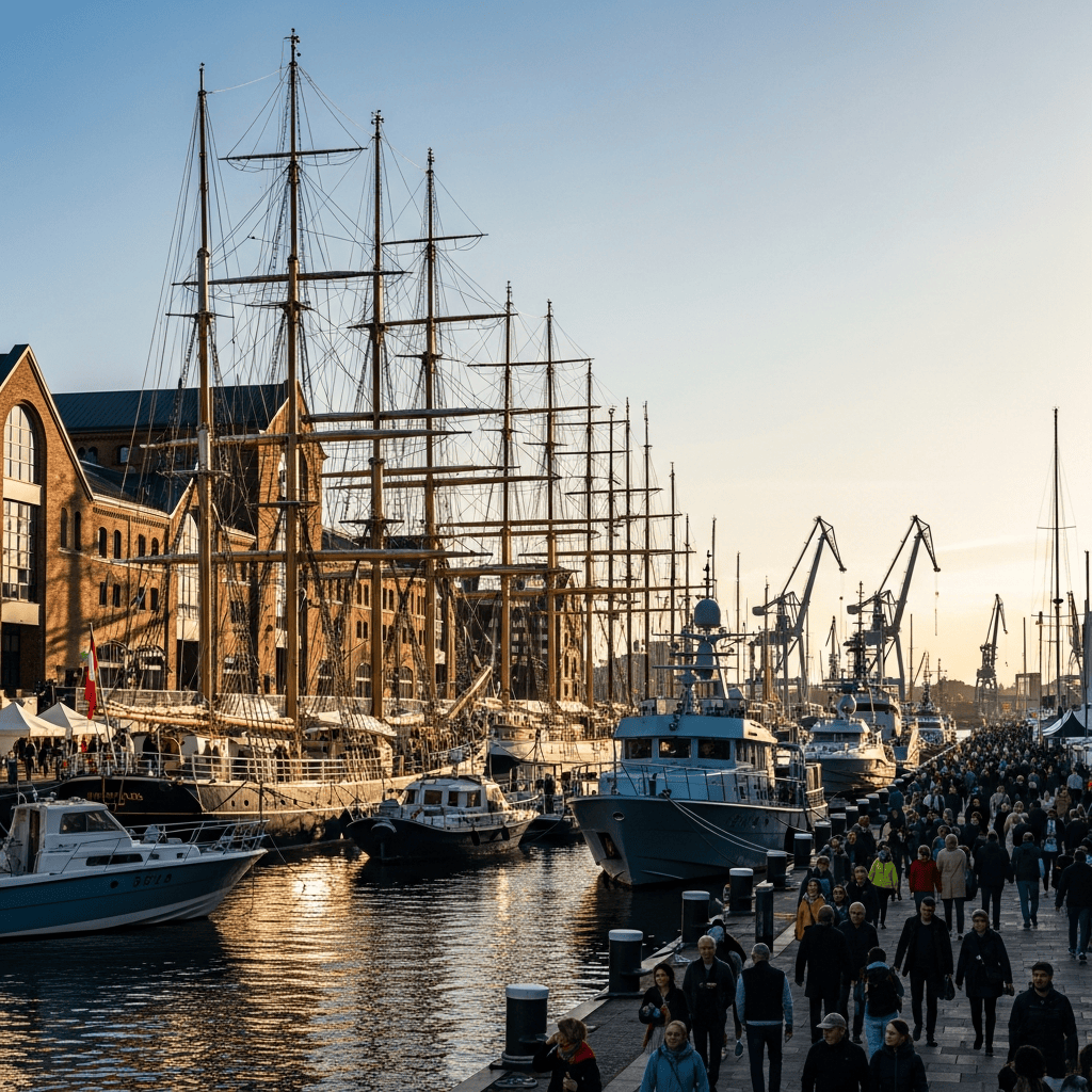 Traditionsschiffe im Hafen von Bremerhaven während der Maritimen Tage