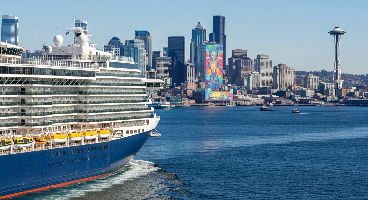 Seattle Kreuzfahrt Wandgemälde: NCLH feiert maritimes Kunstwerk