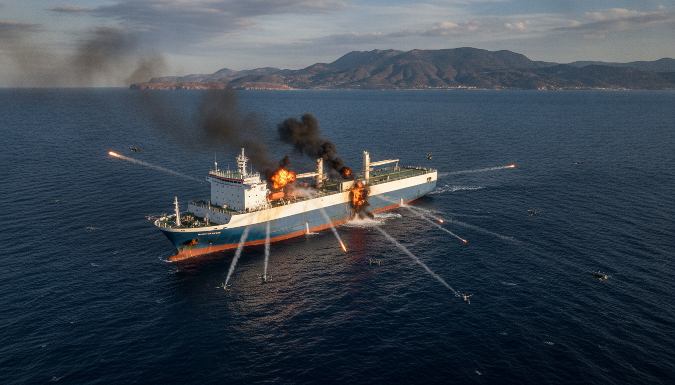 Schiffsangriff Kreta: Russisches RoRo-Schiff Lady Mariia getroffen