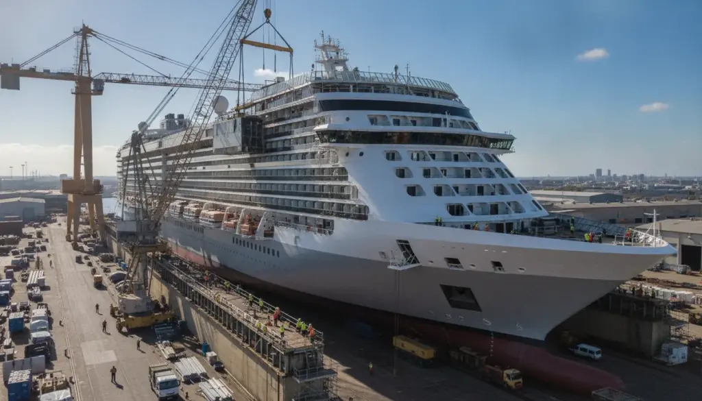 KI-generiertes Symbolbild: Kreuzfahrt-Woche KW 41/2026: AIDA Evolution, Flottenwechsel & Werft-Fortschritte