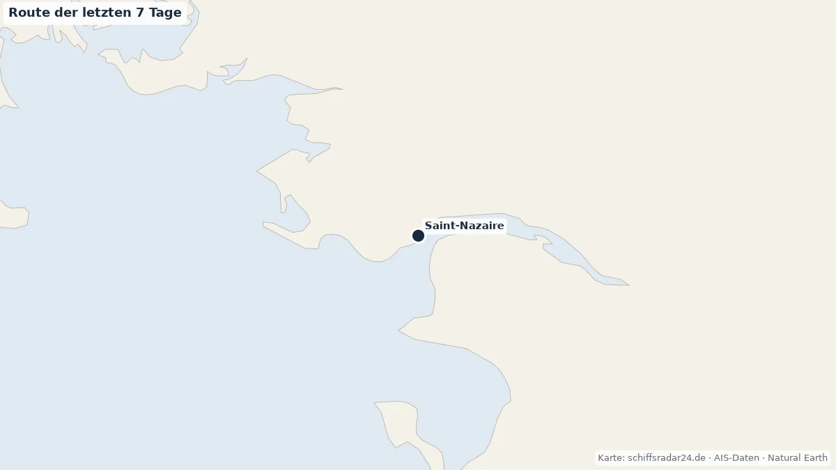 Route der MSC WORLD ASIA in den letzten 7 Tagen