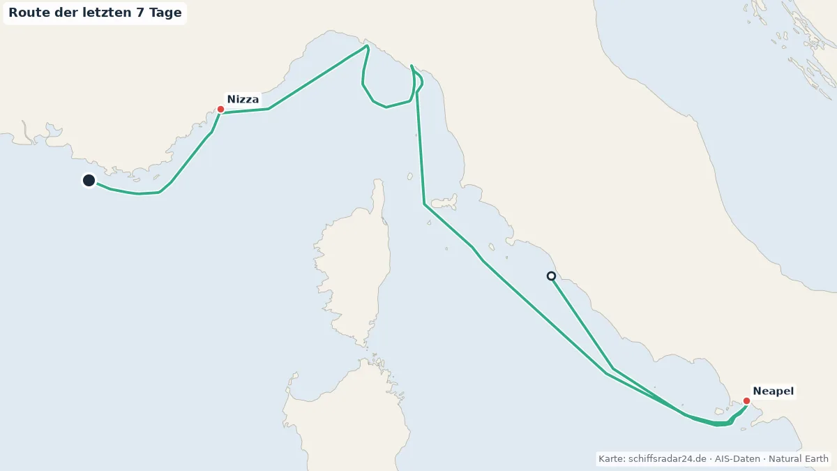 Route der CELEBRITY EQUINOX in den letzten 7 Tagen