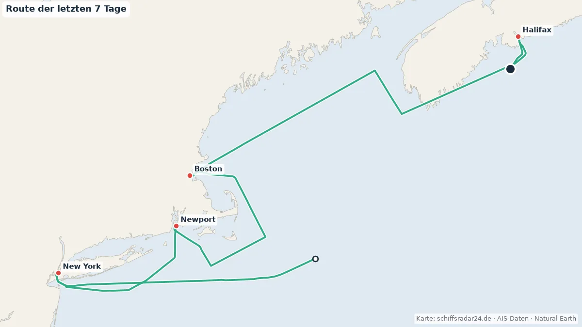 Route der MAJESTIC PRINCESS in den letzten 7 Tagen